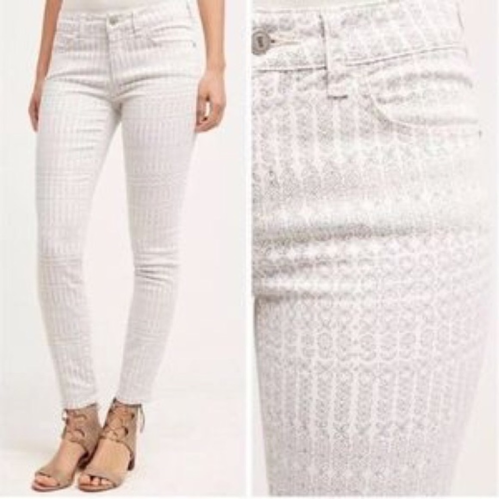 Pilcro and the Letterpress Stet Morocco Print Jeans Size 28 NWOT